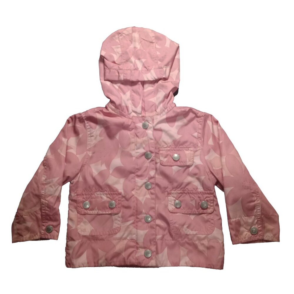 babyGAP Lined Floral Fall Hooded Jacket US 2Y